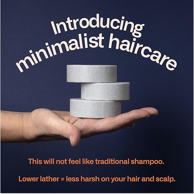 Modern Mammals Light Shampoo Bar - Minimalist Hair Care, Low Suds, Low Lather, Vegan, Sensitive Scalps, No Poo, Anti Poof, Natural Ingredients, Fragrance-Free (1 Bar + BarBag)-BrightBean Baby