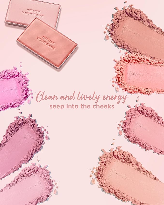 HOLIKA HOLIKA Infusing Blush with Brush - Lightweight, Smooth, Blendable Cheek Blusher, Sebum-Control, Natural Pore Coverage, Built-In Brush, Long-Lasting Pigment for Romantic Mood (06 FLUTTER)-BrightBean Baby