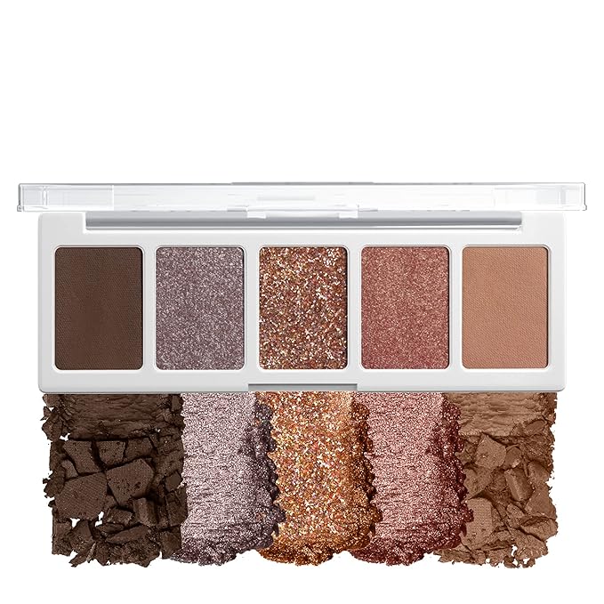 wet n wild Color Icon Eyeshadow Makeup 5 Pan Palette, Matte, Shimmer, Metallic, Long Wearing, Rich Buttery Pigment, Cruelty Free - Camo-flaunt-BrightBean Baby