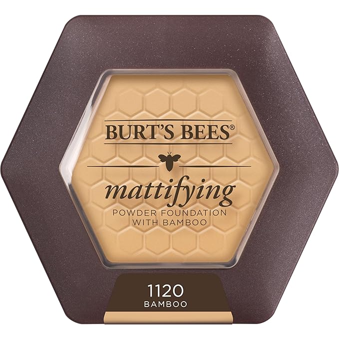 Burt’s Bees 100% Natural Origin Mattifying Powder Foundation, Bamboo, 0.3 Ounce, Packaging May Vary-BrightBean Baby