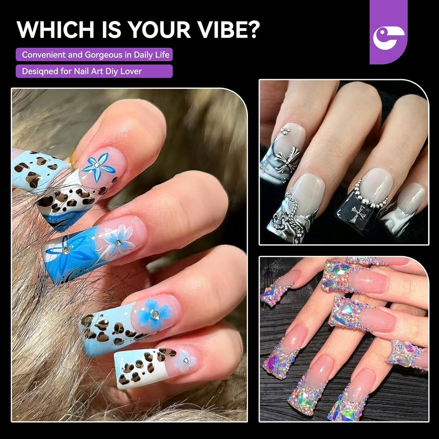 Gelike EC Duck Dual Forms for Extension: 120 Pcs Color Nail Form, 12 Size Nail Forms For Builder, Half Matte Gel Forms For Manicure Art Design Salon Diy-BrightBean Baby