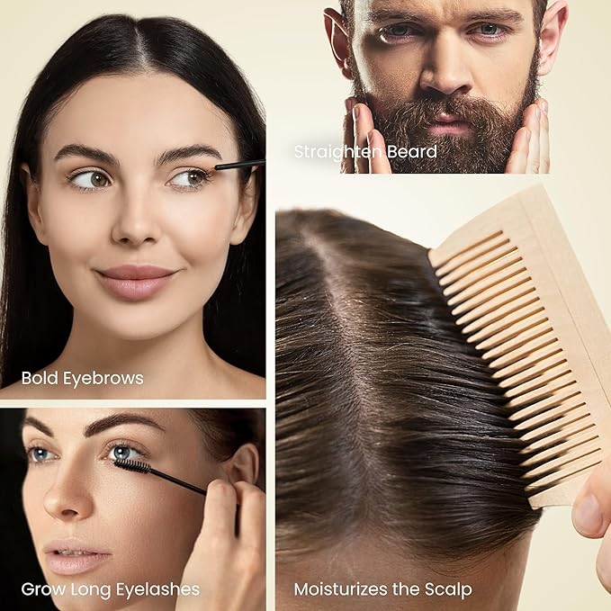 BodyJ4You Castor Oil for Eyelashes Eyebrows - 100% Pure Natural USDA Organic Cold Pressed - Hydrating Skin Hair Growth Oil Lashes Scalp - Non-GMO Hexane Free Unrefined Carrier - Glass Bottle 16 Fl Oz-BrightBean Baby