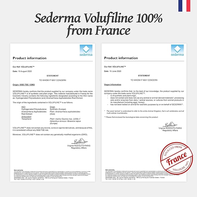 [Volufiline 12.5ml] 100% Pure Volufiline from SEDERMA (France) | DIY Skincare - Face Serum | Cosmetic Grade | For Face & Body Improved Fine Lines & Skin Elasticity-BrightBean Baby