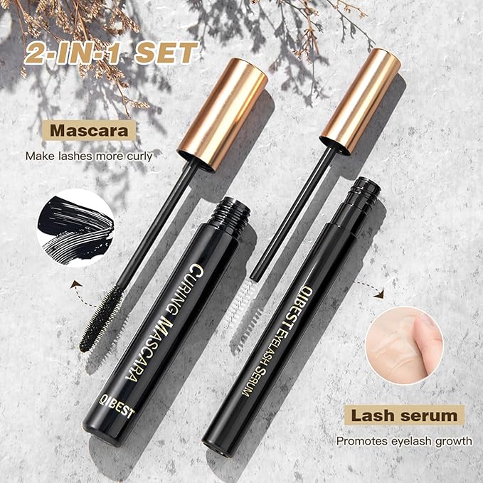Makeup Sets.Lash serum.Mascara.Waterproof Smudgeproof Long Lasting.Gift Kit for Women Girls(2 Pcs Set)-BrightBean Baby