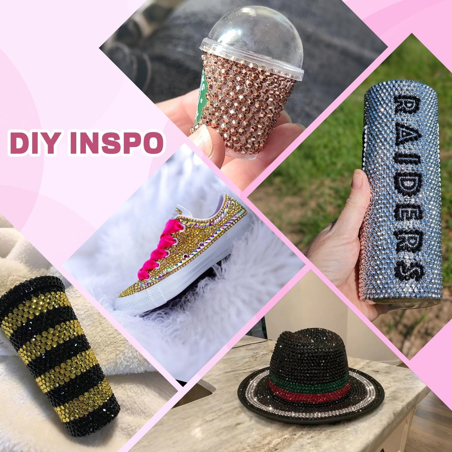 20000Pcs Metallic Rhinestones for Bedazzling with 1Pcs B7000 Jewelry Glue, Resin Rhinestones for Crafting Crafts DIY, Bedazzler Kit Gems for Clothing Shoes Tumblers Nail Art Assorted Size 3/4/5/6mm-BrightBean Baby