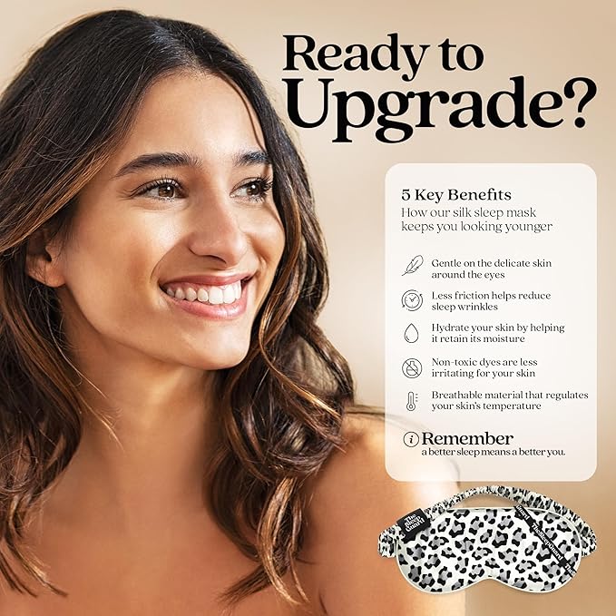 Pure Silk Sleep Mask [100% 6A Mulberry Silk, 22 Momme] Light Blocking Travel Essentials. Eye Masks for Sleeping. Black Oeko-Tex Blindfold. Eye Covers for Men & Women-BrightBean Baby