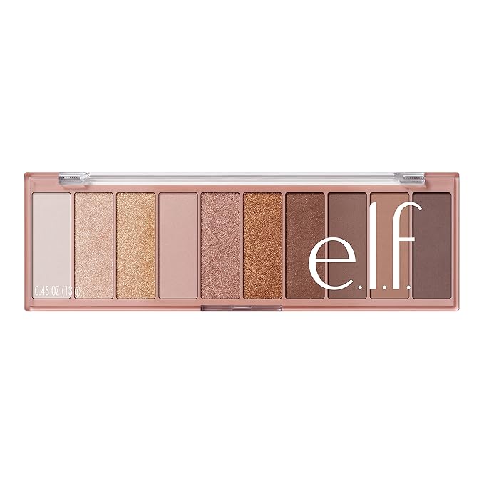 e.l.f. Perfect 10 Eyeshadow Palette, Ten Ultra-pigmented Neutral Shades, Blendable Formula, Vegan & Cruelty-free, Need It Nude (Packaging May Vary)-BrightBean Baby