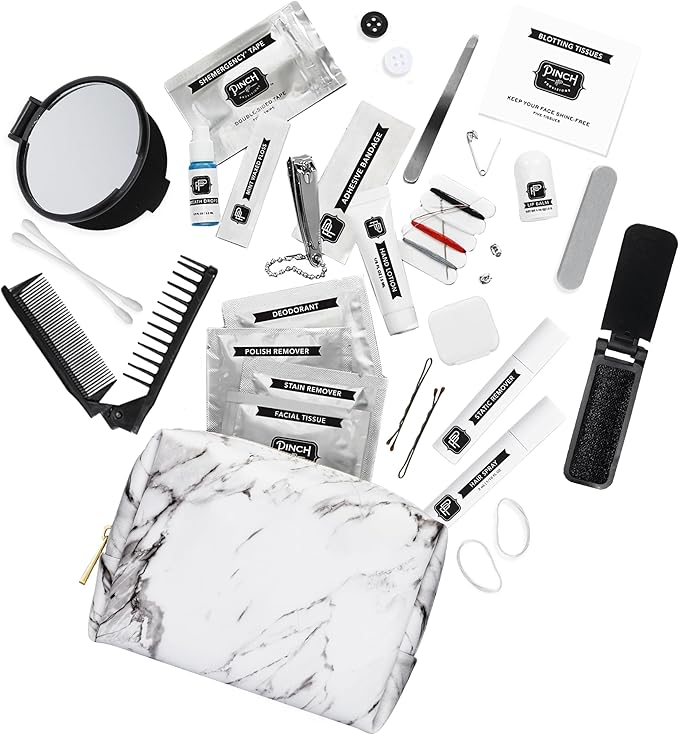Pinch Provisions Shemergency Kit for Her, 40 Emergency Essential Items, Compact, Multi-Functional Pouch, Gift for Women, Birthday, Bachelorette Parties, and More!-BrightBean Baby