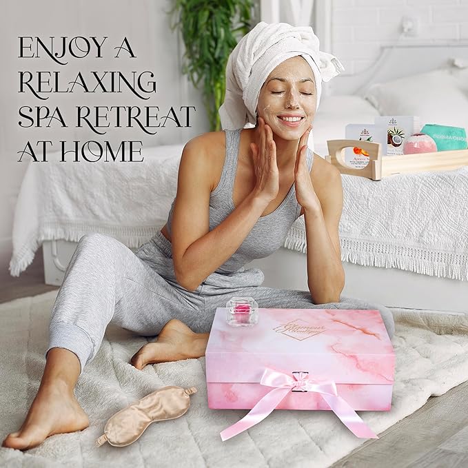 Skin Repair Spa Gift Set - 8 Piece Skin Care Products for Women, Beauty & Personal Care - Full Size Skincare Set Spa Gift Basket, Infused with Minerals & Vitamins - Gift Box Spa Kit-BrightBean Baby