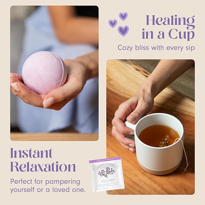 Unboxme Gifts Mini Lavender Spa Gift Set - Relaxation Gift Basket for Women - Self Care Package with Lavender Candle, Bath Bomb, Soap, Greeting Card & More-BrightBean Baby