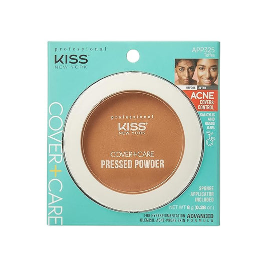 KISS Cover and Care Acne Control Pressed Powder Shine Free Face Light Weight Makeup Setting Powder - APP325 (Toffee)-BrightBean Baby