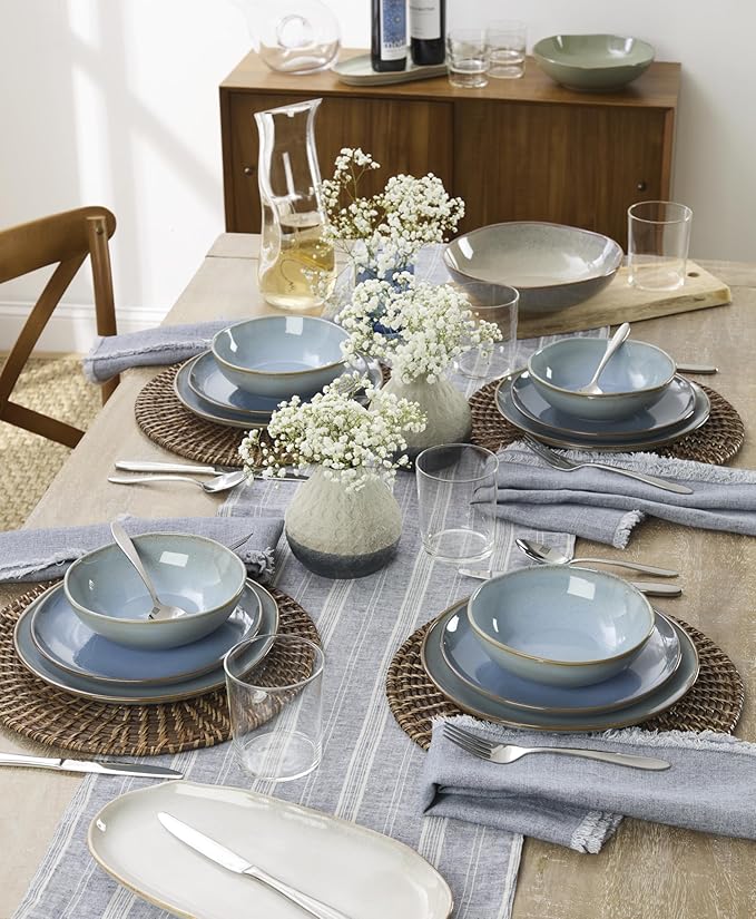 Oneida H037045Awwm Mooncrest 45 Piece Everyday Flatware Set, Service For 8