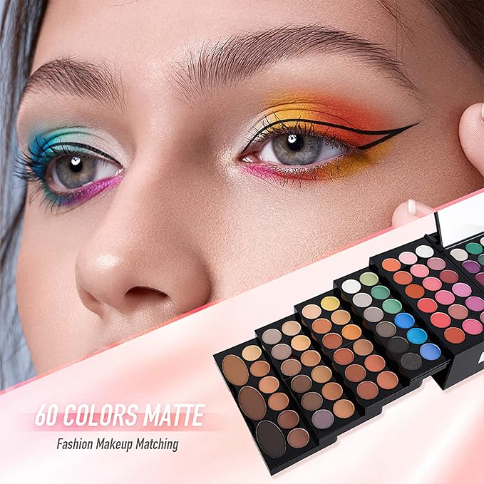 Eyeshadow Palette Cosmetics,Contour Palette Maquillaje Para Mujer,makeup Kit for Women Full Kit,With 142 Color Eyeshadow 3 Color Blush 3 Color Eyebrow Powder…-BrightBean Baby