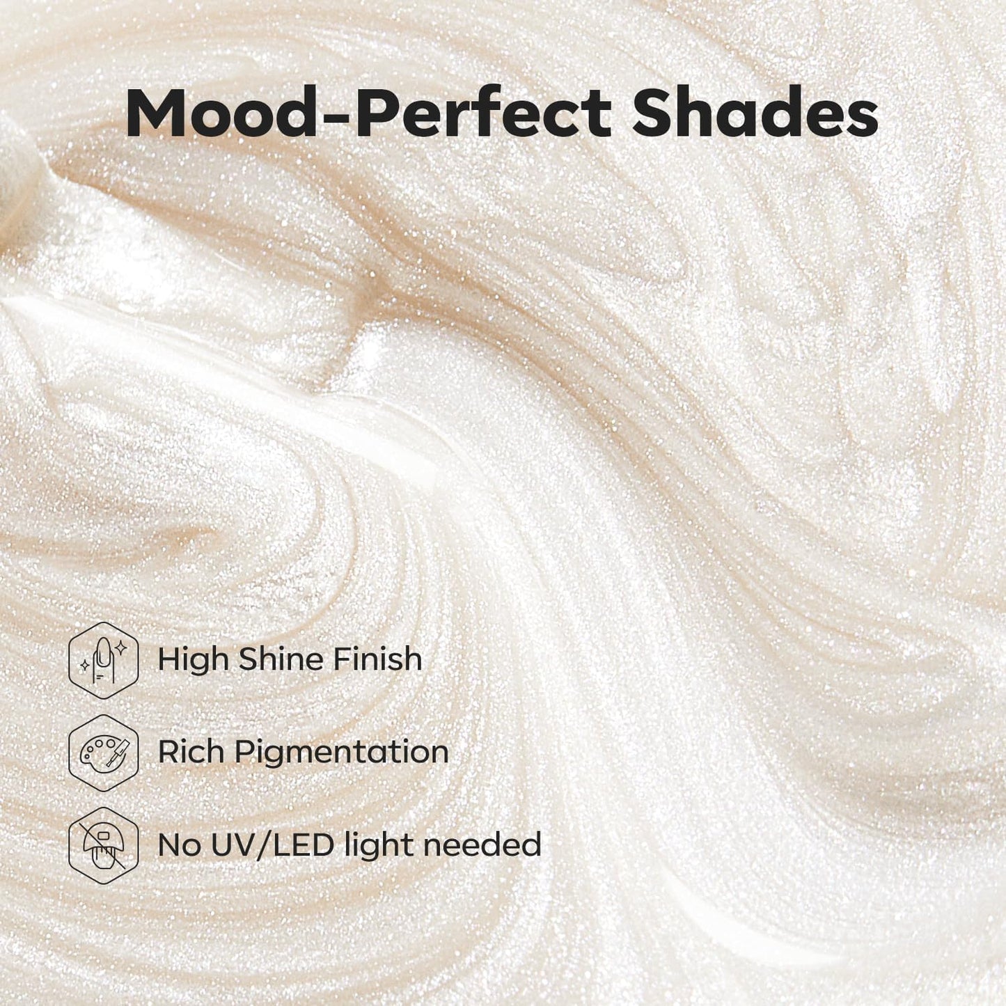 modelones Pearl White Nail Polish, Shimmer Glitter White 15 ml Quick Dry Nail Lacquer Strengthener Long Last Shine Fingernail Toe Nail Art DIY Home Travel Manicure Gift for Women Girls 0.5 Fl Oz-BrightBean Baby