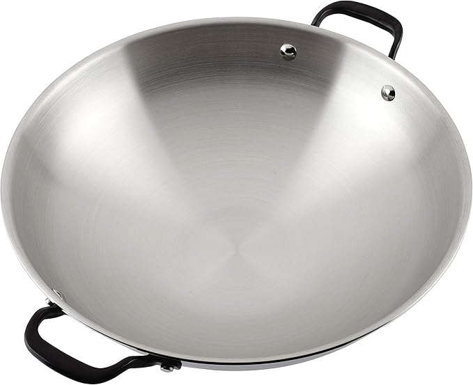 KitchenAid 5-Ply Stainless Steel Wok 15" - Induction Compatible