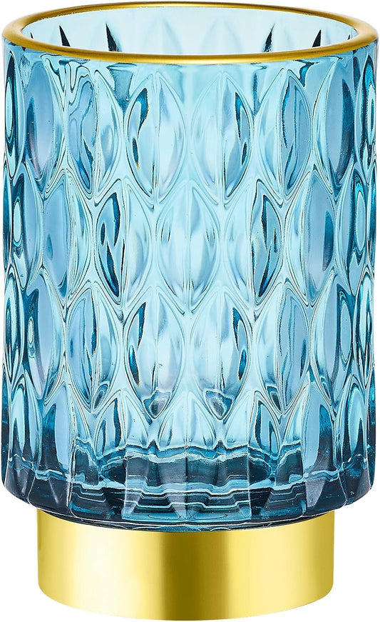 Makeup Brush Holder Organizer,Toothbrush Holders,Desk Pen Pencil Holder,Multifunctional Vintage Glass Brush Cup（A39-3-US）-BrightBean Baby