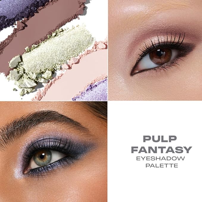 Morphe Pulp Fantasy Artistry Palette - Foil-Effect Eyeshadow Palette with Matte, Shimmer & Foil Finishes - Violet, Rich Taupe & Brown Eyeshadow with Luminous Payoff (0.35 oz)-BrightBean Baby