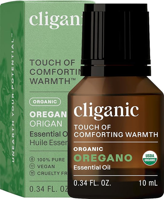 Cliganic Organic Oregano Essential Oil, 100% Pure Natural for Aromatherapy | Non-GMO Verified (Packaging May Vary)-BrightBean Baby