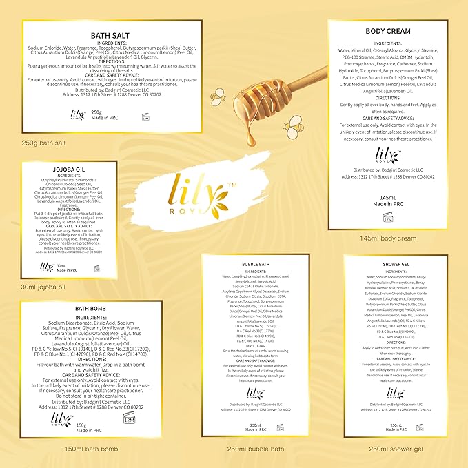 Mothers Day Gifts for Mom - 7-Piece Honey Almond Spa Gift Set for Women, Bath & Body Gift Set, Bath Collection with Bath Bomb & More | Christmas, Birthday Gifts for Her, All Occasion Holiday Present-BrightBean Baby