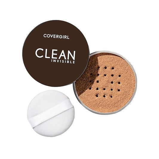 COVERGIRL Clean Invisible Loose Powder - Loose Powder, Setting Powder, Vegan Formula - Translucent Deep, 20g (0.7 oz)-BrightBean Baby