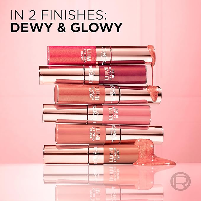 L'Oreal Paris True Match Lumi Le Liquid Blush, Intense Lightweight Blush Formula With Liquid Pigments, Dewy Rich Coral, 0.33 Fl Oz-BrightBean Baby