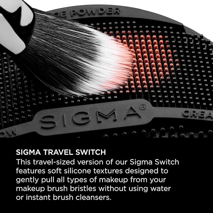 Sigma Switch by Sigma Beauty – Silicone Makeup Brush Cleaner for Switching Shades and Pigments, Switch Cleaning Mat for Superior Makeup Brush Cleaning Mid-Application (Travel Size)-BrightBean Baby