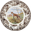 Spode Woodland American Wildlife Red Fox Dinner Plate - Striking Animal Illustration, Rustic Elegance for Holiday Meals, 10.5" Fine Earthenware - Dishwasher, Microwave, Oven Safe, Made in England