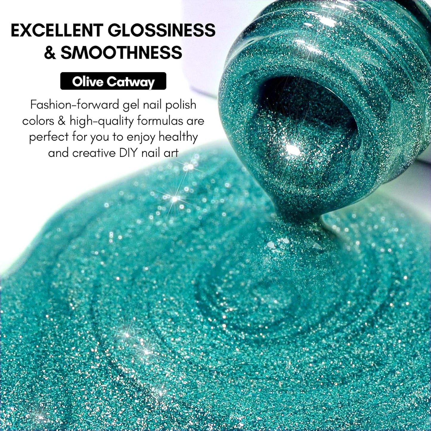 Makartt Cat Eye Gel Nail Polish: Reflective Glitter Gel with Magnet for Temperature Changing Magnetic Nails, Nail Polish UV/LED Light Cured, DIY Nail Art, Salon & Home Use(Olive Catway) 10ml-BrightBean Baby