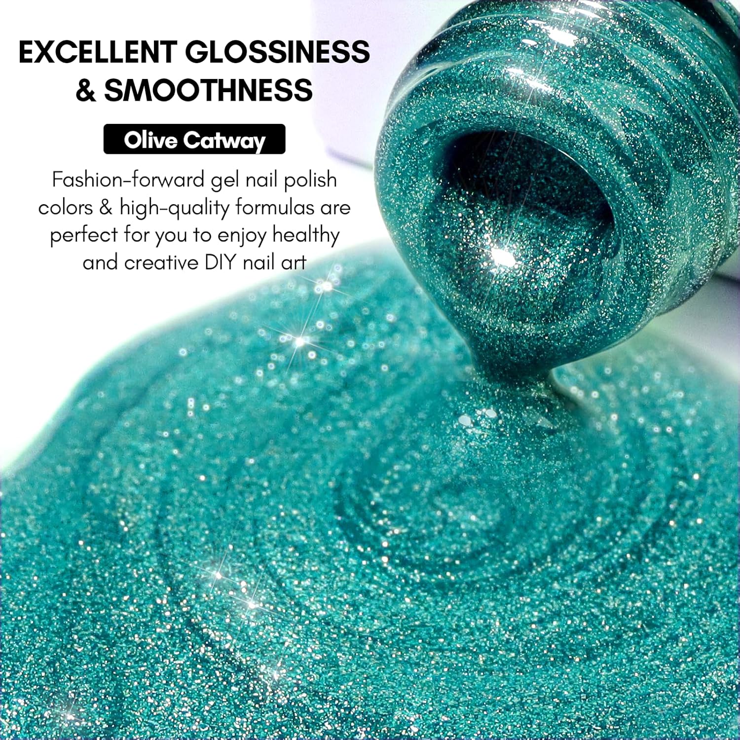 Makartt Cat Eye Gel Nail Polish: Reflective Glitter Gel with Magnet for Temperature Changing Magnetic Nails, Nail Polish UV/LED Light Cured, DIY Nail Art, Salon & Home Use(Olive Catway) 10ml-BrightBean Baby