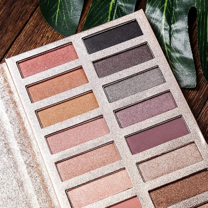 UCANBE 20 Colors Nude Eyeshadow Palette, High Pigmented Shimmer Matte Metallic Eye Shadow Pallets, Long Lasting Blendable Neutral Smokey Warm Bronze Eye Makeup-BrightBean Baby