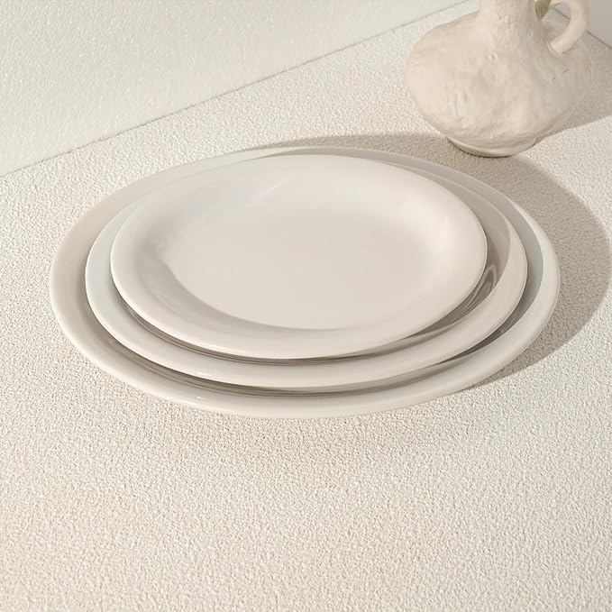 Stoneware Narrow Rim Commercial Grade Dinnerware, America White, Oval Platter 9.5" x 7.25", Cae of 24
