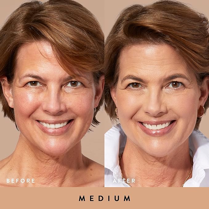 LAURA GELLER NEW YORK Quench-n-Tint Hydrating Foundation - Medium - Sheer to Light Buildable Coverage - Natural Glow Finish - Lightweight Formula with Hyaluronic Acid-BrightBean Baby