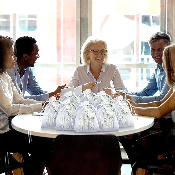 50 Set Employee Appreciation Gifts Bulk Baby Shower Favors Lip Balms Bulk Thank You Gifts Wedding Bridal Shower Bachelorette Gifts Prizes for Guests Women Teacher Coworker Nurse(Eucalyptus)-BrightBean Baby