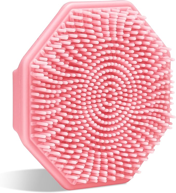 Sud Scrub® Antimicrobial Silicone Face Scrubber, 1 Pack, Gentle Face Exfoliator for Sensitive Skin, Eco Friendly Facial Cleansing Brush, Exfoliating Face Brush for Men and Women (Pink)-BrightBean Baby