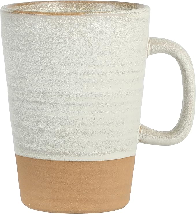 Gibson Elite 4 Pack Dreamweaver Terracotta Reactive 17 OZ Mug Set - Sand Cream