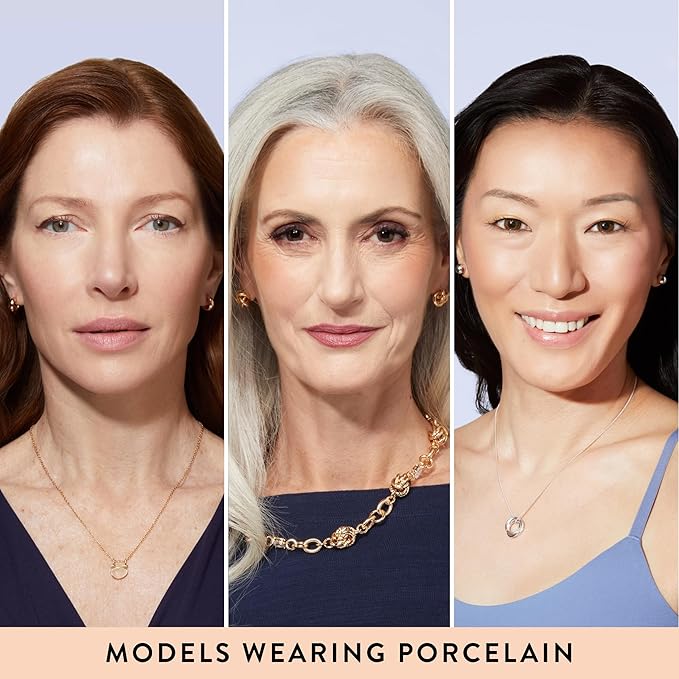 LAURA GELLER NEW YORK Baked Balance-n-Brighten Foundation with Kabuki Brush Makeup Set, Porcelain-BrightBean Baby