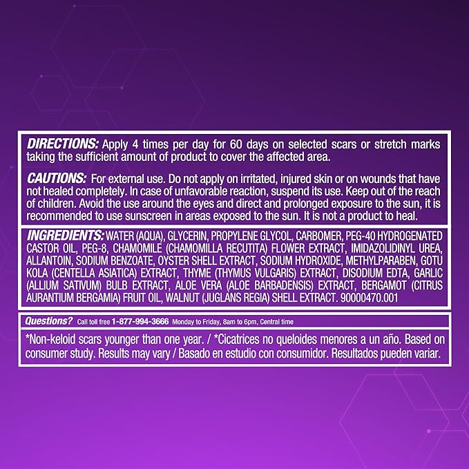 Cicatricure Advanced Scar Gel for Face & Body - Proven Results in 2 Weeks, Scar Treatment for Surgical Scars, Stretch Marks, Scars of Burns and Injuries, Acne Scar Treatment, 1 oz (28 g) - Pack of 2-BrightBean Baby