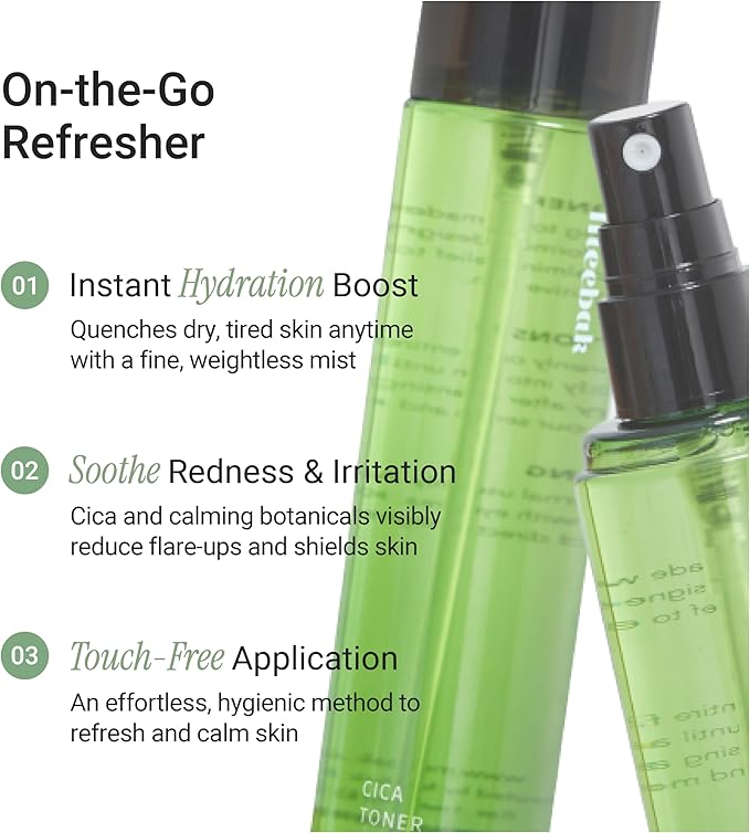 Meebak CICA Toner Spray | Korean Face Mist | Facial Spray with Centella Asiatica & Vitamin E | Soothing Face Toner for Sensitive, Oily, and Combination Skin | 4 fl oz-BrightBean Baby