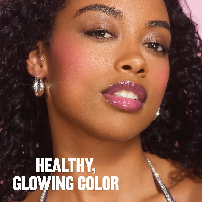 Revlon Glimmer Blush Drops, Liquid Blush for Cheeks, Liquid to Velvety Powder Finish, Glowy, High Pigment, 101 Coralicious, 0.32 fl oz