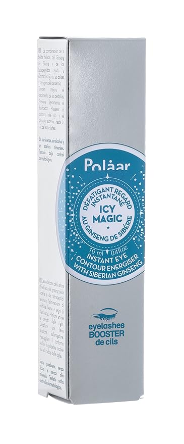 Polåar - Icy Magic Instant Eye Contour Energiser with Siberian Ginseng - Anti-Dark Circles & Puffiness- Decongesting Icy Ball - Fragrance-Free - 92% Natural, Vegan, Cruelty Free, Made in France - 0.4-BrightBean Baby