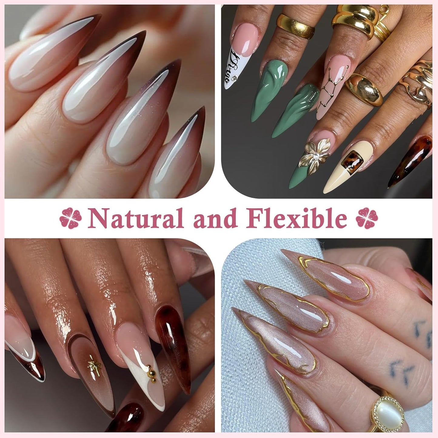 Long Stiletto Nail Tips: 240pcs Long Almond Matted Stiletto Gel Nail Tips No C Curve False Acrylic Fake Nails Full Cover Press On Nails Extensions DIY Home Salon 12 Sizes-BrightBean Baby