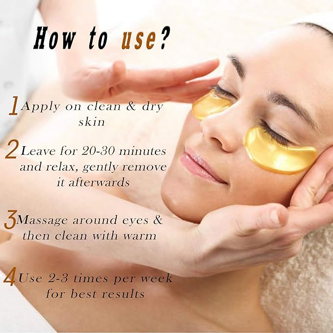 24K Gold Under Eye Patches Eye Masks For Dark Circles And Puffiness with anti-aging effect 20 pairs 40 pcs [medbeauty]-BrightBean Baby