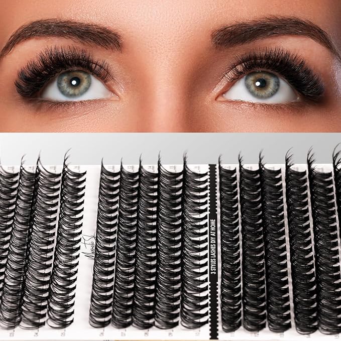 DIY Lash Extensions Kit 320pcs Individual Lashes Clusters 30D 40D 60D D Curl Eyelash Extension Kit with Applicator and Lash Bond&Seal, Lash Remover For False Eyelash Mix 11-20mm (30D+40D+60D KIT)-BrightBean Baby