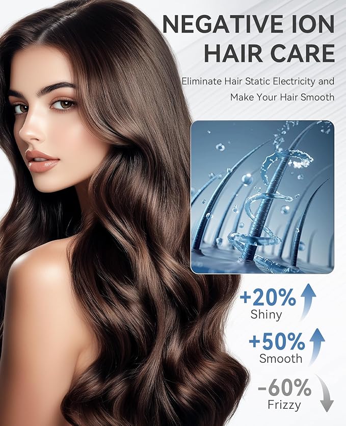 Hair Dryer, CONFU Hair Dryer with Diffuser, 21000PRM Professional Hairdryer, Portable Lightweight Fast Drying Negative Ionic Blow Dryer, Hair Diffuser for Curly Hair for Home Travel-BrightBean Baby