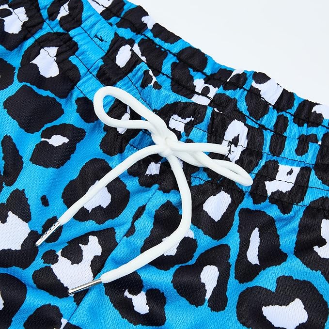 Fashion Funny Animal Printing Swim Trunks 5 inch Inseam Quick Dry Active Board Shorts for Men-BrightBean Baby