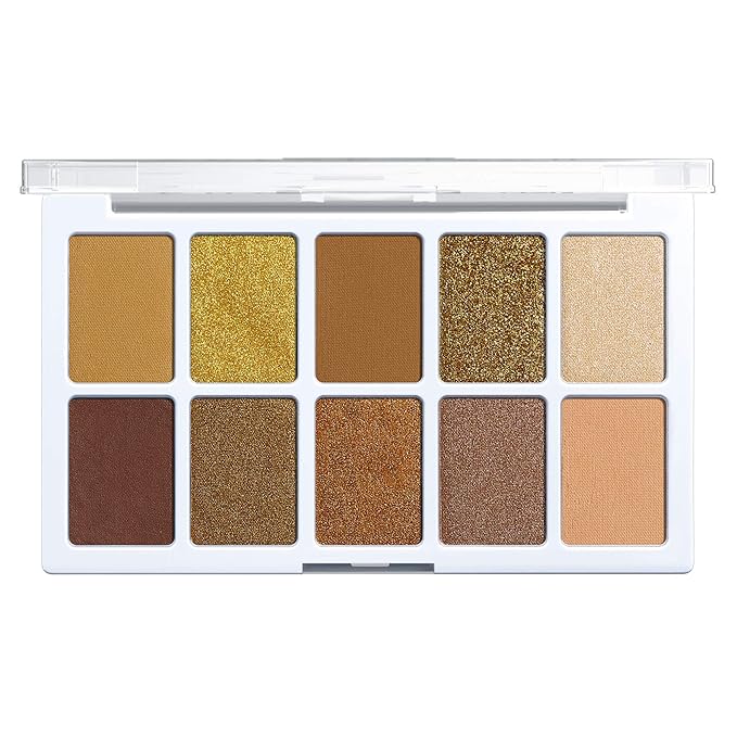 wet n wild Color Icon 10-Pan Eyeshadow Makeup Palette, Yellow Call Me Sunshine, Long Lasting, Shimmer, Metallic, Glittery, Matte, Rich Smooth Pigment, Cruelty Free-BrightBean Baby