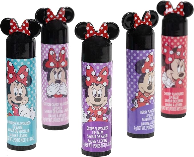 Townley Girl Disney Minnie Mouse Sparkly Cosmetic Makeup Set for Girls with Lip Balm Nail Polish Nail Stickers-35 Pcs|Perfect for Parties Sleepovers Makeovers|Birthday Gift for Girls above 3 Yrs, Kid-BrightBean Baby