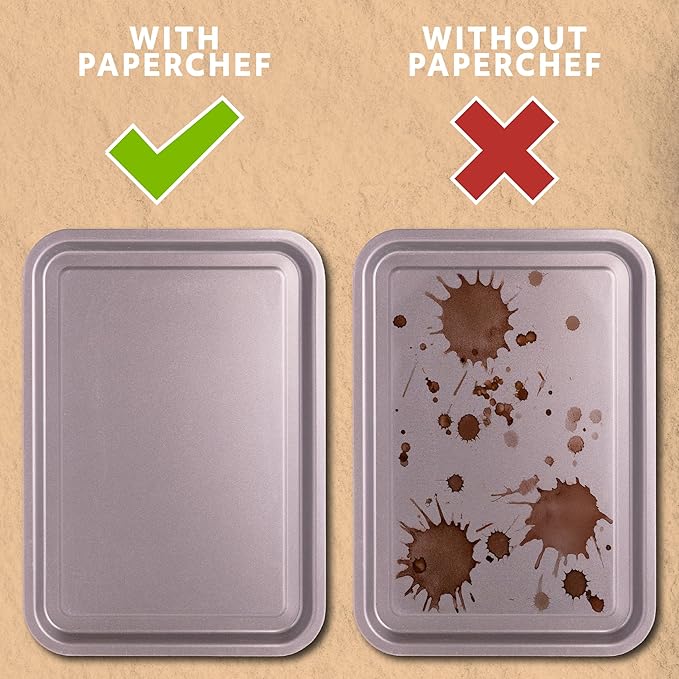 PaperChef – Large Parchment Baking Cups – Easy Release, Non-Stick, Unbleached & Compostable – Perfect for Muffins & Cupcakes – 60 Count