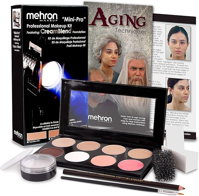 Mehron Makeup Mini-Pro Student Makeup Educational Kit (Fair/Olive)-BrightBean Baby