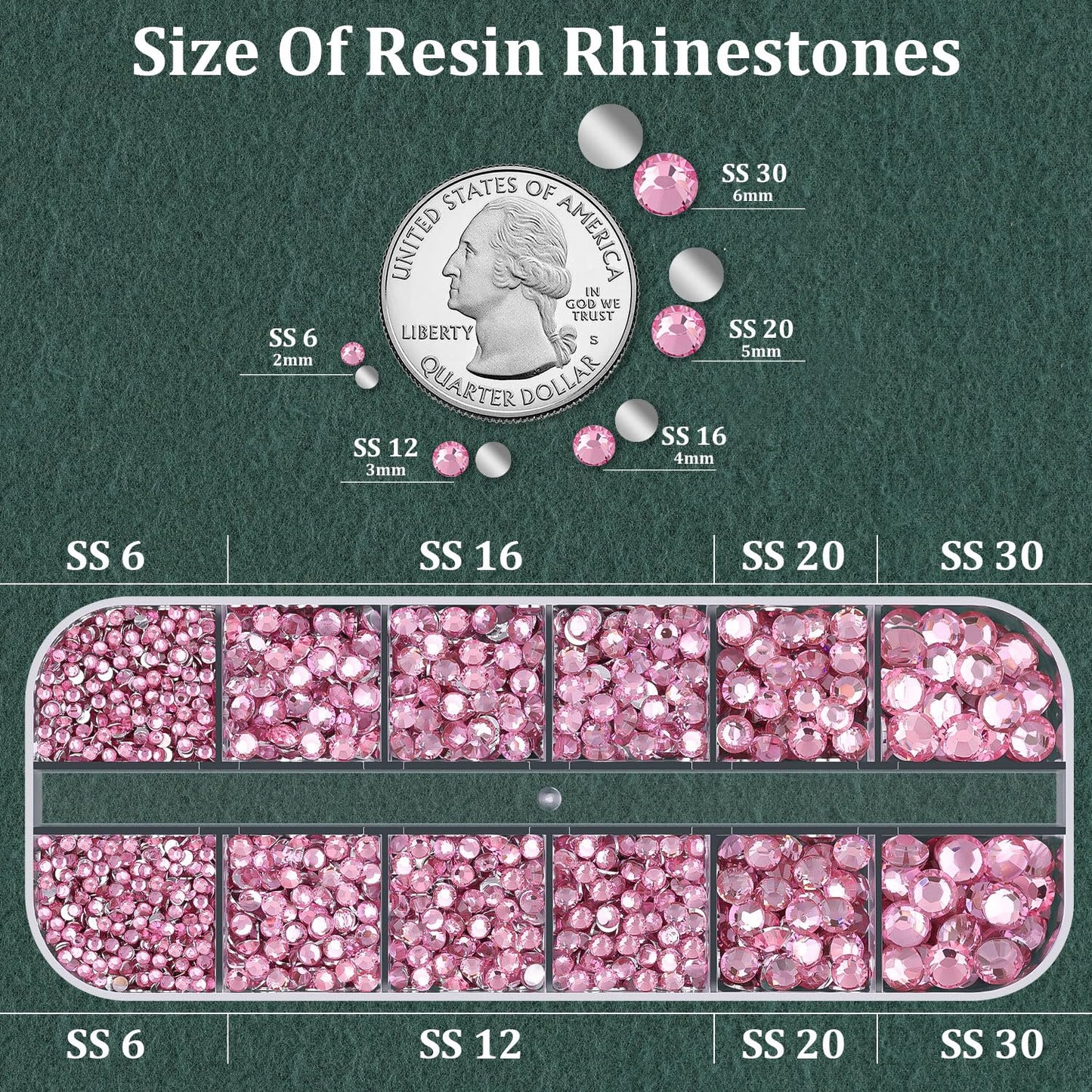 Resin Rhinestones for Crafting with B7000 Jewelry Glue, 1 Box Dark Pink Flatback Crystals with 3Pcs 10ml Glue for Bedazzling Crafts DIY Nail Art Makeup，Non Hotfix Gems for Clothing Shoes-BrightBean Baby